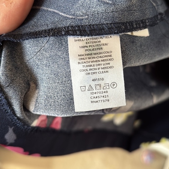 NWOT Ann Taylor Floral Print Navy Blue Shift Dress 3/4 Sleeves Easter Spring - Picture 11 of 13